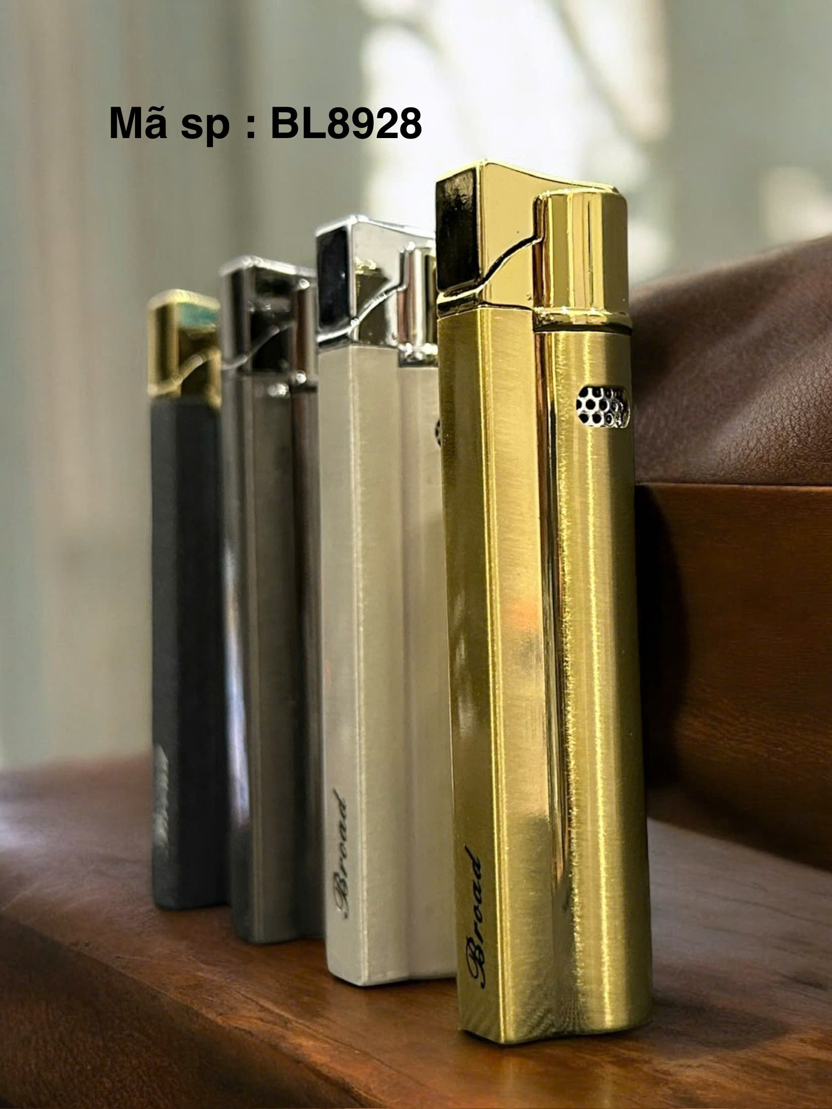 Bật Lửa Khò nhỏ gọn, Quẹt khò gas mã BL8928, chất liệu Thép xước cao cấp không rỉ, tia lửa xanh, độ 