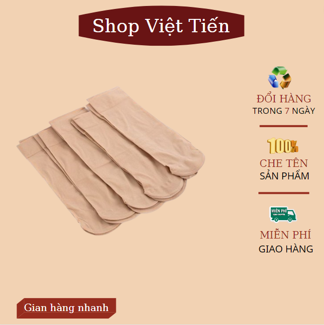 Set 10 đôi tất giấy hàn quốc siêu dai mềm mịn chống nắng,chất liệu tất đàn hồi cao,ôm chặt chân,chun tất không gây hằn lên da chân,không lo dão sau thời gian dài sử dụng VT-16 Việt Tiến