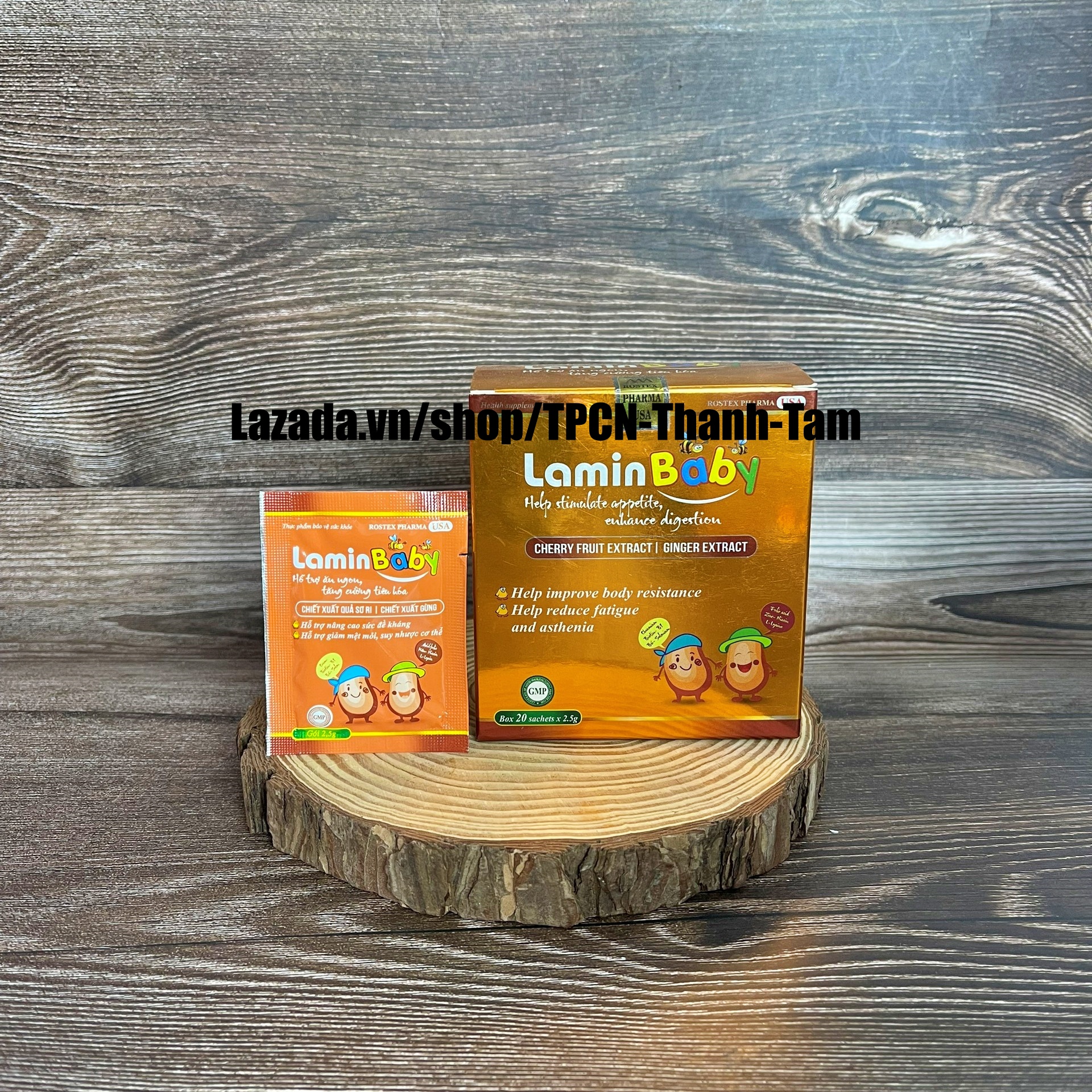 Cốm cho bé LAMIN BABY hỗ trợ giúp bé ăn ngon, háp thu tốt, tăng cường sức đề kháng – Hộp 20 gói