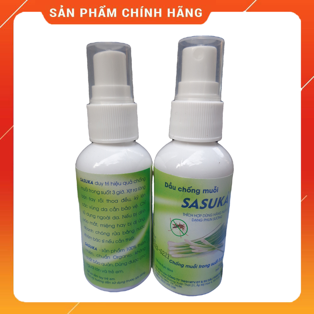 Dầu chống muỗi Sasuka dạng phun sương duy trì hiệu quả chống muỗi suốt 3h AN TOÀN, tiện lợi