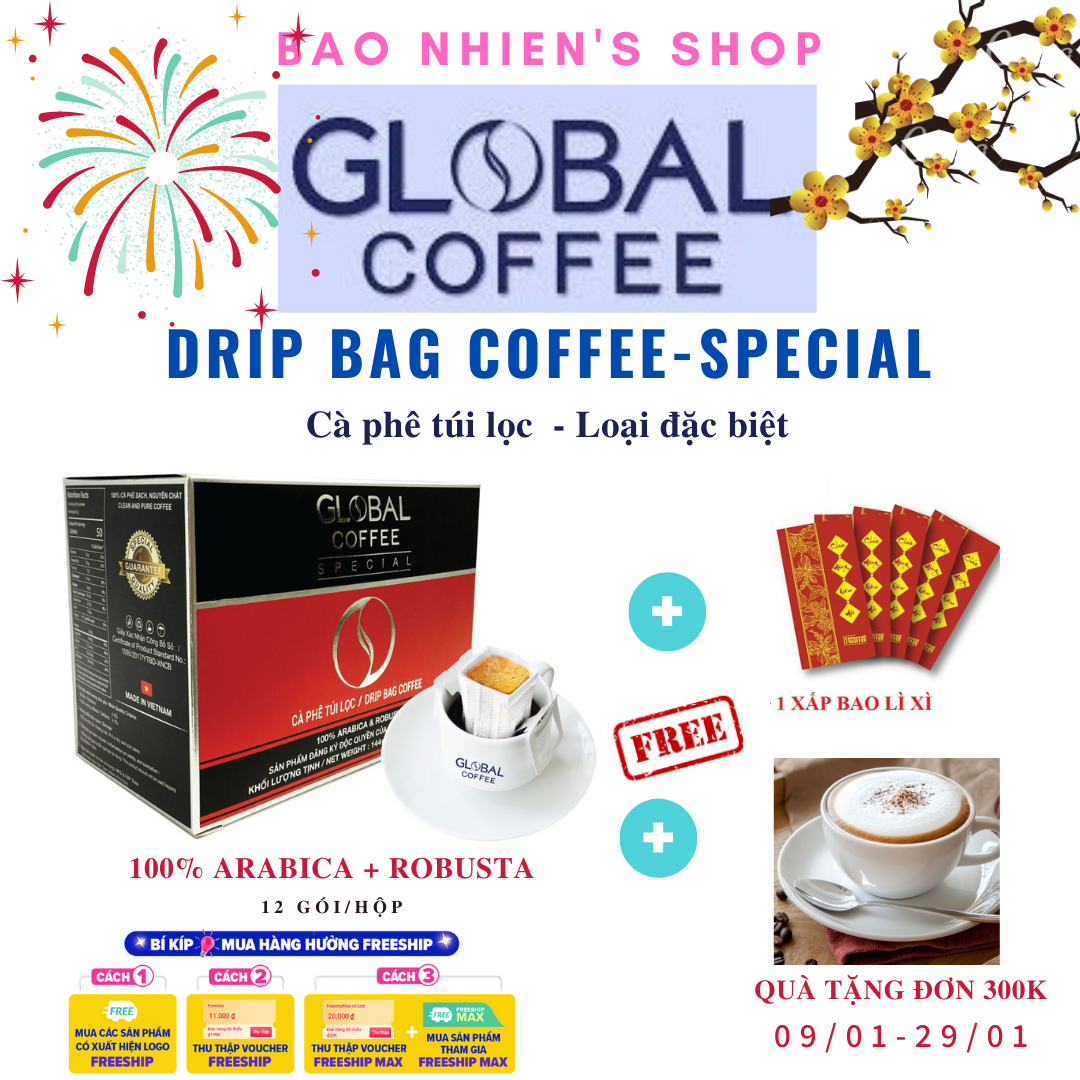 CÀ PHÊ TÚI LỌC DRIP BAG COFFFEE - SPECIAL. GLOBAL COFFEE