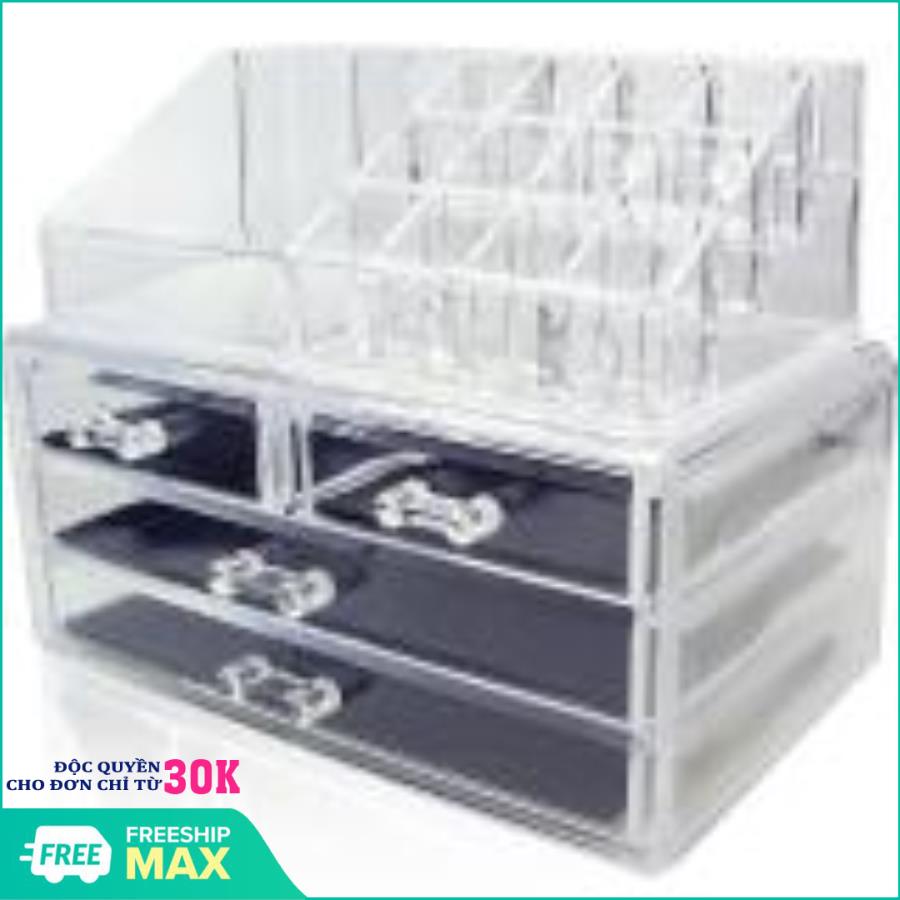 Kệ đựng mỹ phẩm trong suốt giá rẻ/kệ để mỹ phẩm Mica 4 tầng