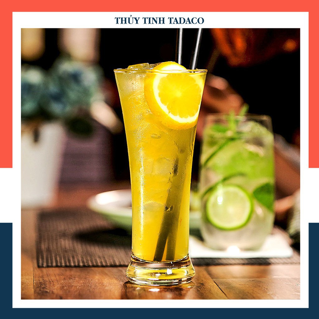 Combo 6 ly thủy tinh sinh tố loe lớn pilsner 315ml chính hãng ocean b05011