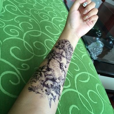 Hình xăm dán nam tatoo tổ chim kích thước 15 x 21 cm, 100% như xăm thật