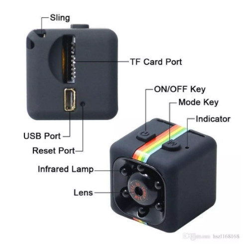 Mini SQ11 Full HD 1080P DV Sport Action Camera Hỗ trợ dùng làm Webcam học online qua Skype và Zoom