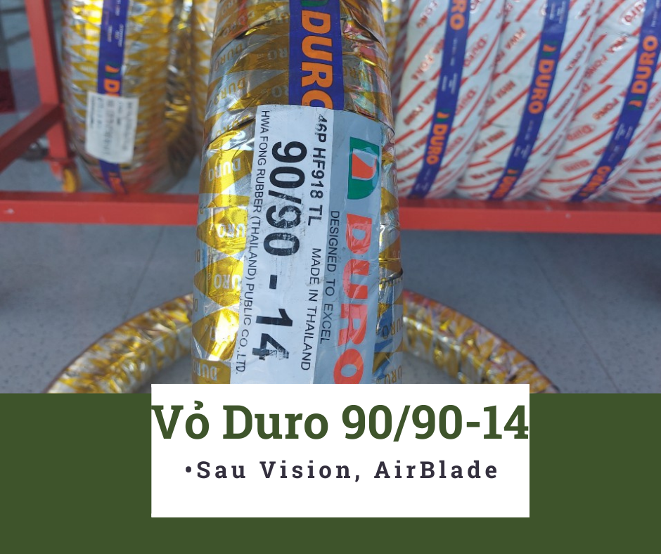 Lốp duro 90/90-14 dành cho bánh sau vision, airbalde; trước xe pcx- nk thái lan