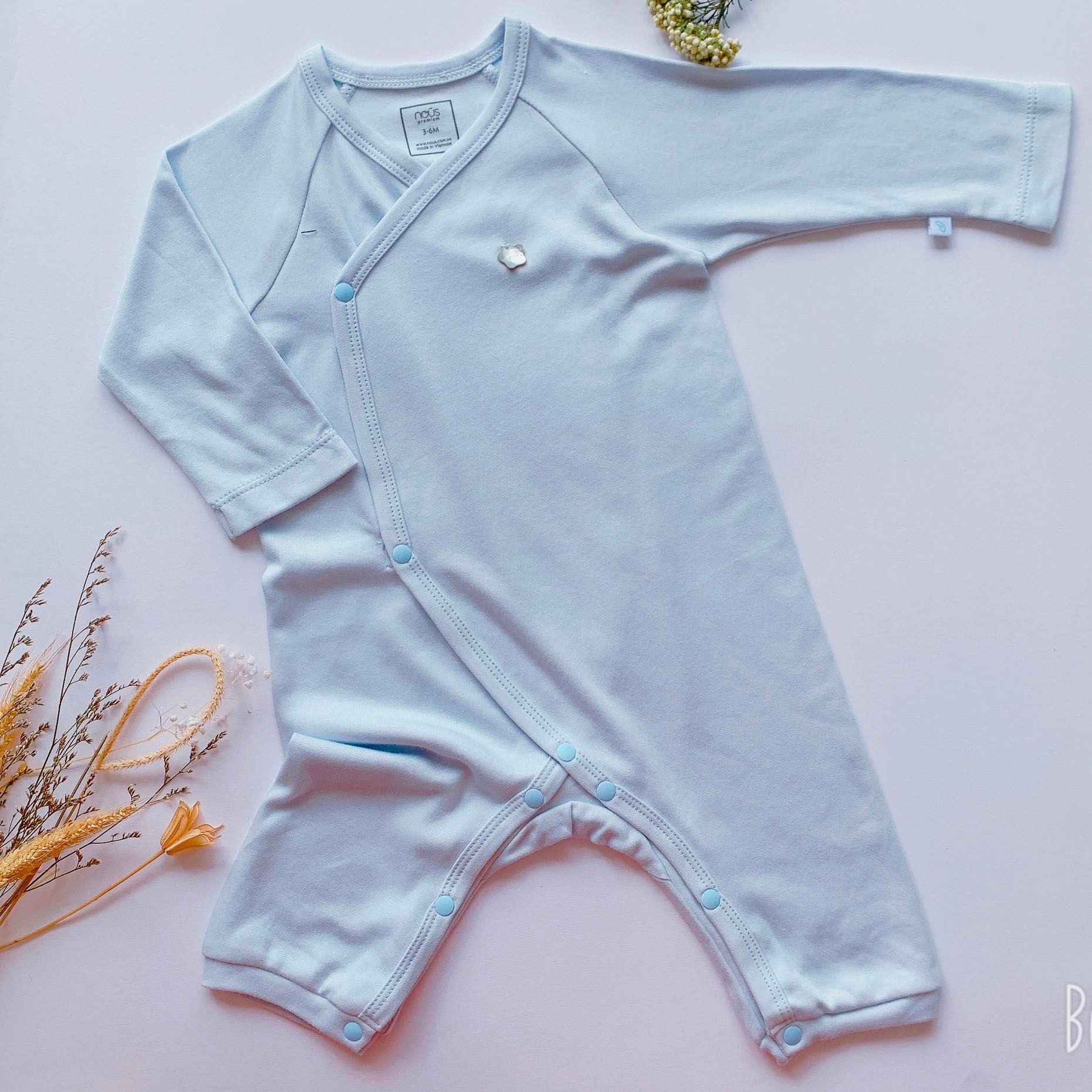 Romper , body cài lệch nous premium cao cấp cho bé
