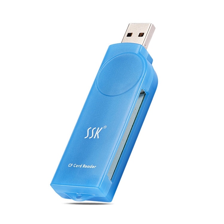 Smart ssk scrs028 usb 2.0 interface external card reader, supports cf card / md new sale