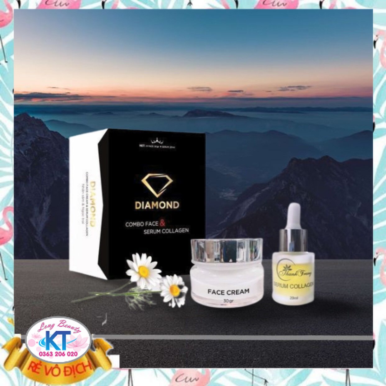 [Đồng Y Thanh Trang - Chính Hãng] BỘ DƯỠNG DA NGỪA LÃO HÓA KEM DƯỠNG DA DIAMOND VÀ SERUM COLLAGEN  MẪU MỚI THANH TRANG CÓ SERUM THANH TRANG CHÍNH HÃNG Mẫu Mới