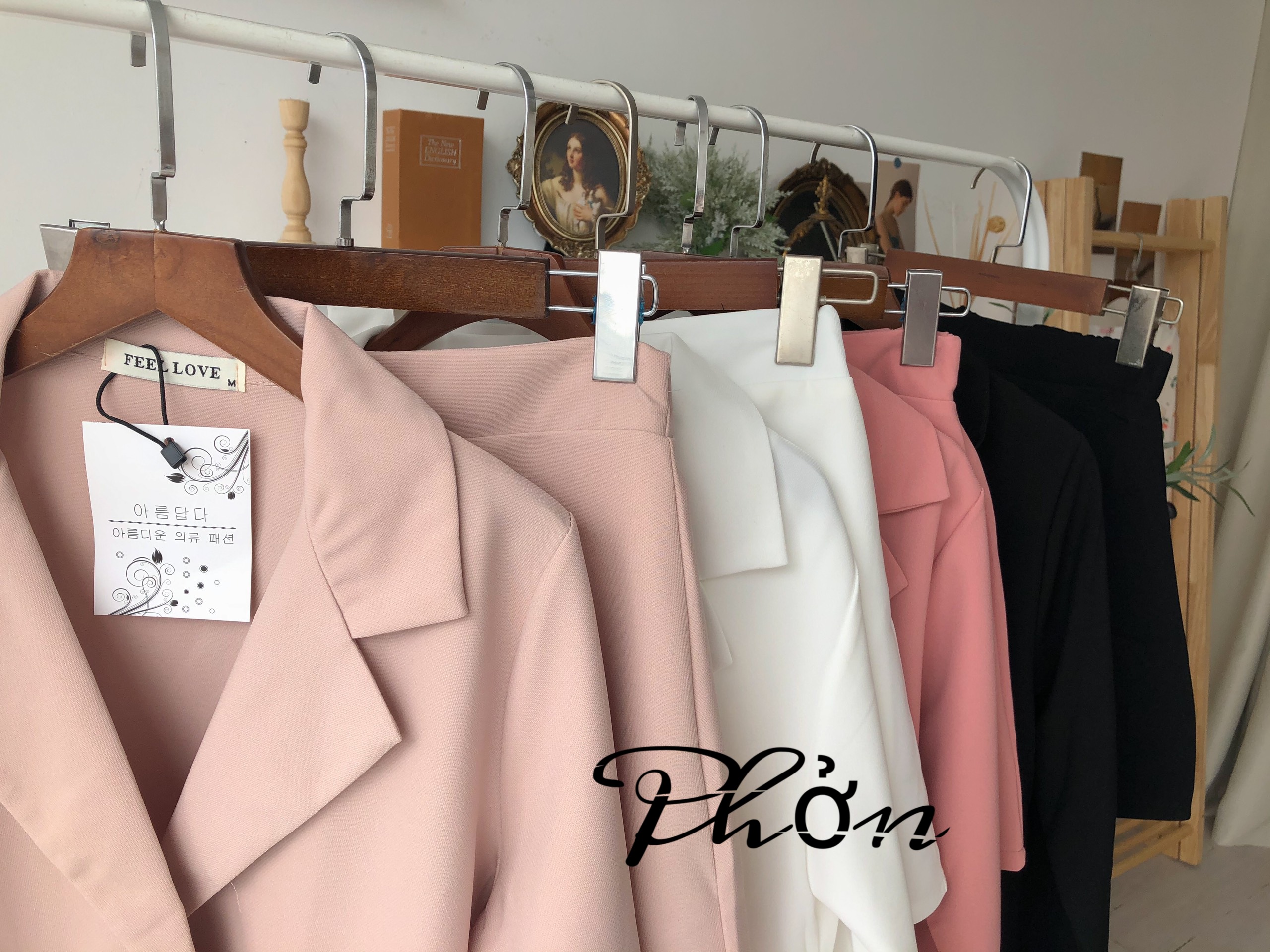 Set vest blazer kèm chân váy