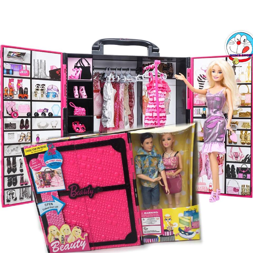 Đồ chơi độc: búp bê Ken Barbie và tủ đồ 30 phụ kiện