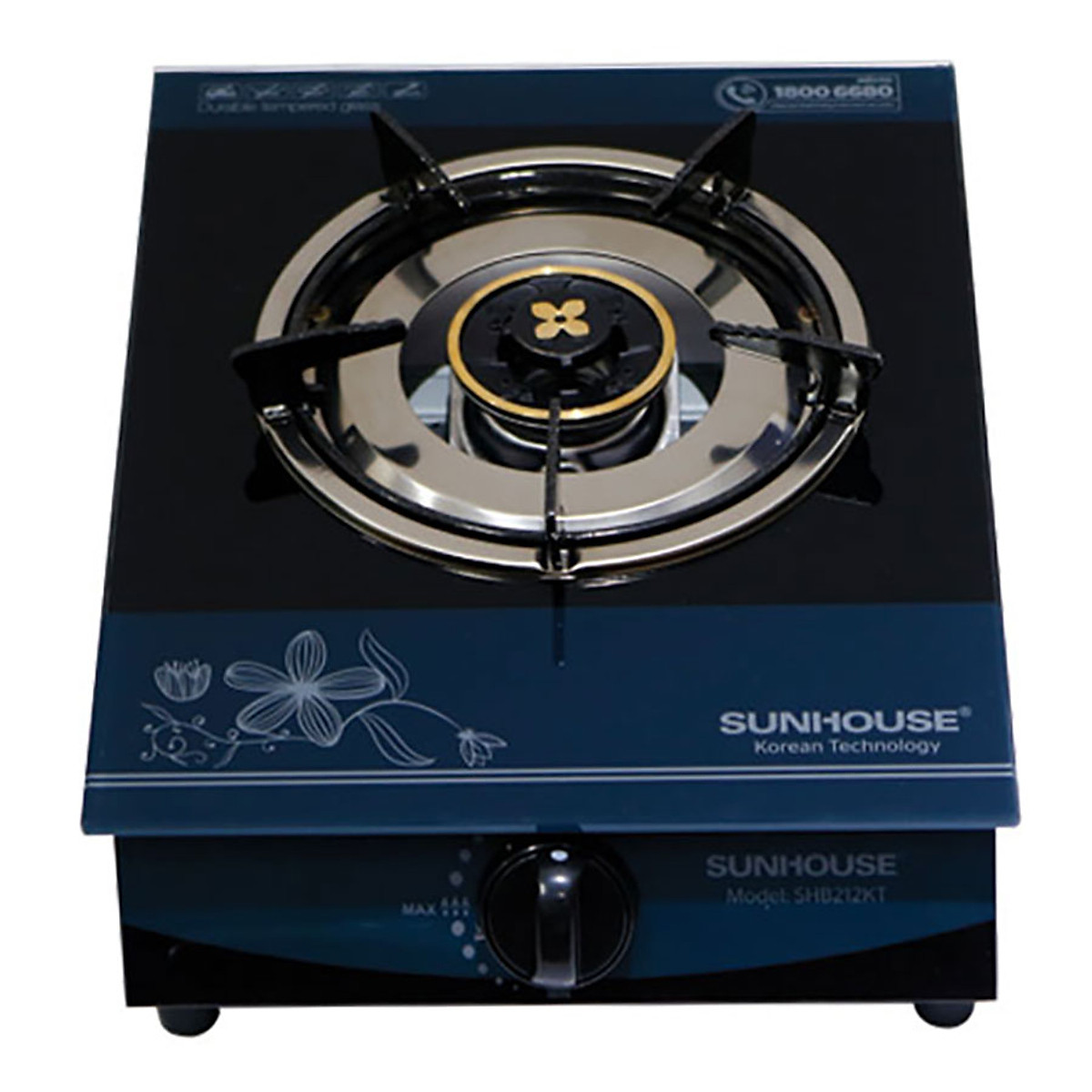 Bếp gas đơn kính sunhouse shb212-kt