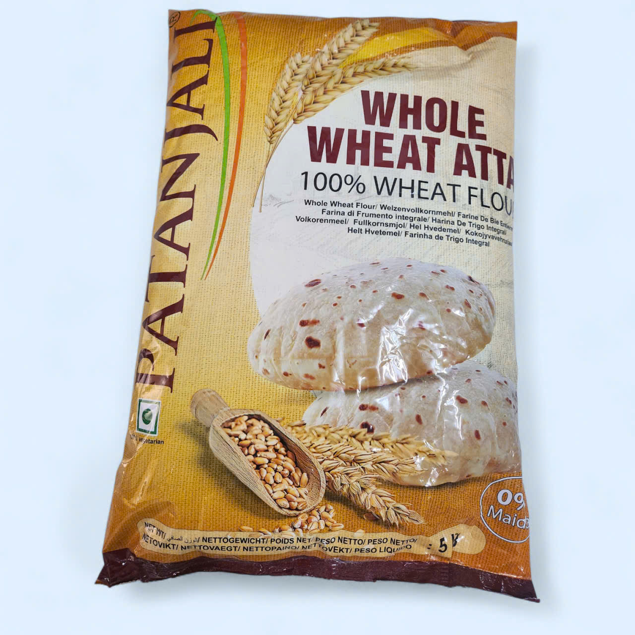 PATANJALI ATTA 5KG PATANJALI BỘT MÌ NGUYÊN CÁM(FLOUR)