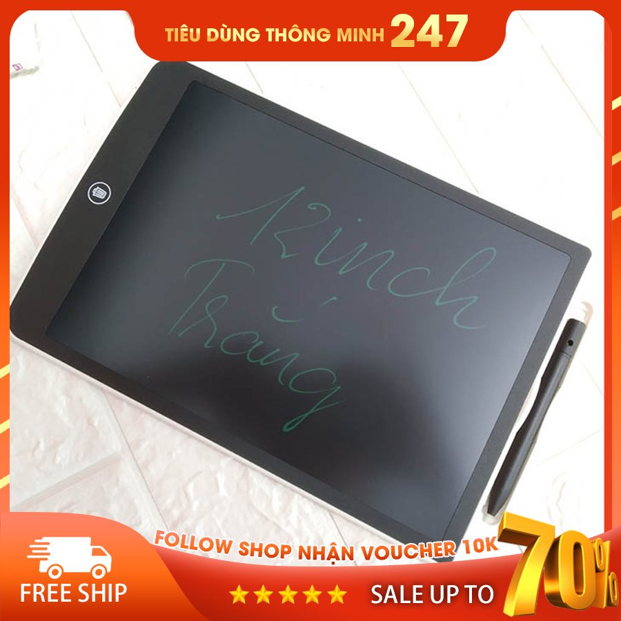 Bảng viết, vẽ điện tử, tự xóa thông minh màn hình LCD 8.5 inch - kèm bút cảm ứng