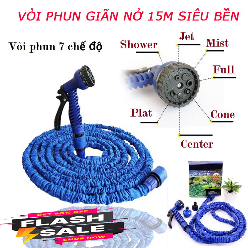 [HCM]Vòi Rữa Xe Tăng Áp Suất Cao - Vòi Xịt Nước Tăng Áp Gía Rẽ - Công Nghệ Cao - Vòi tưới cây đa năng 15m - Thiết kế nhỏ gọn tiện dụng tiết kiệm. BH Uy Tín 1 đổi 1
