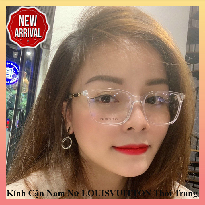 [HCM]Kính Cận Nam Nữ LV Thời Trang - Gọng Nhựa Cao Cấp - Tròng Kính 0 Độ - Tặng Hộp Và Khăn Lau - Bảo Hành 1 Đổi 1 Nếu Lỗi NSX