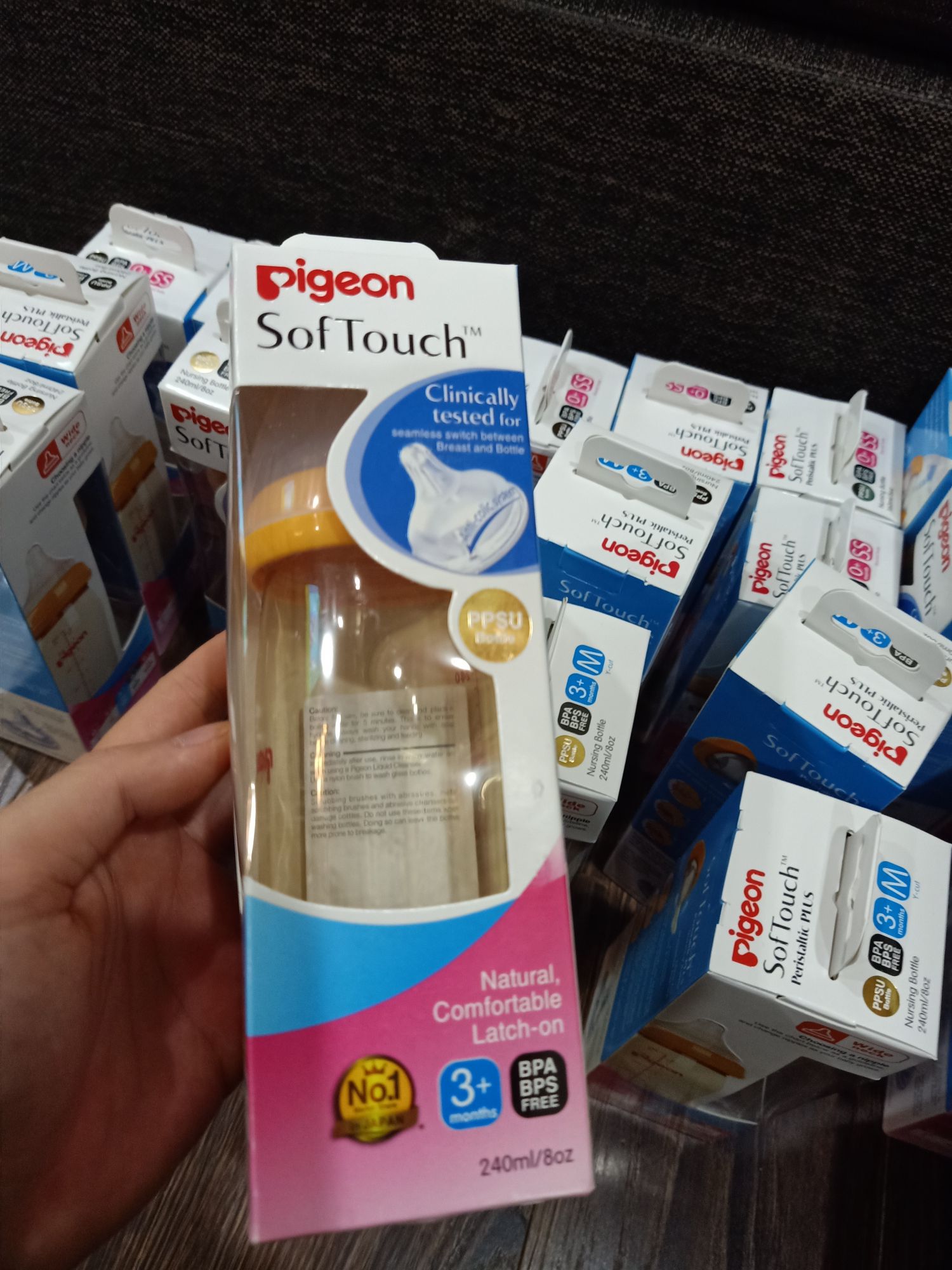 Bình sữa pigeon SofTouch PPSU nhập khẩu chính hãng 160ml/240ml [Mẹ&Bé]