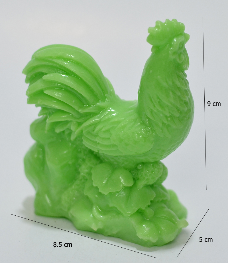 [HCM]Tượng đá trang trí Gà nhỏ màu xanh