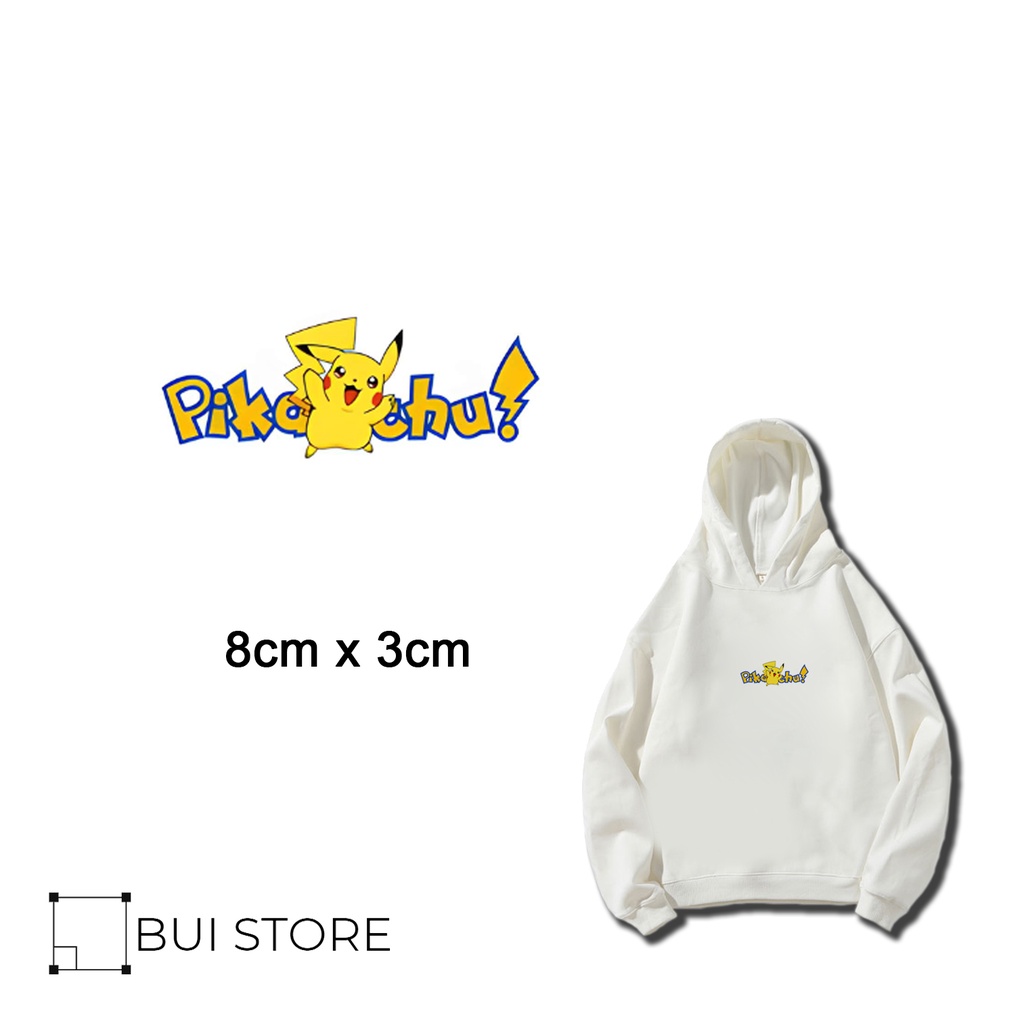 Miếng ủi truyền nhiệt offset dán quần áo hình PIKACHU MINI