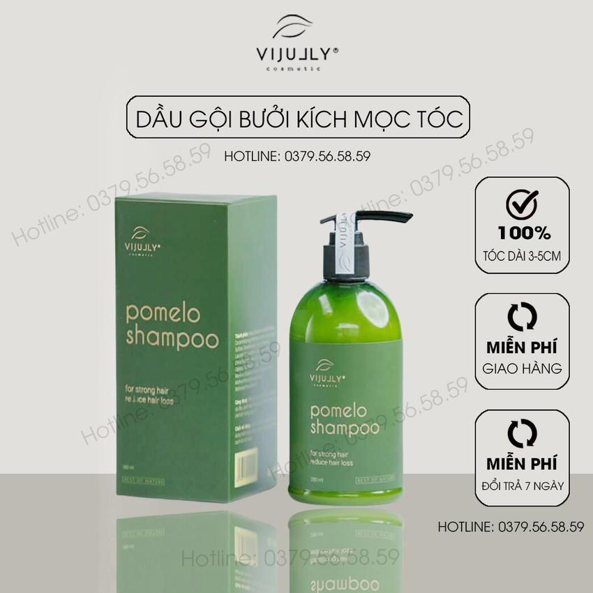 Dầu gội bưởi Vijully 280ml nuôi dưỡng tóc từ sâu bên trong giúp giảm rụng tóc, kích thích tóc mọc nhanh, giúp tóc luôn chắc khỏe, suôn mượt tự nhiên