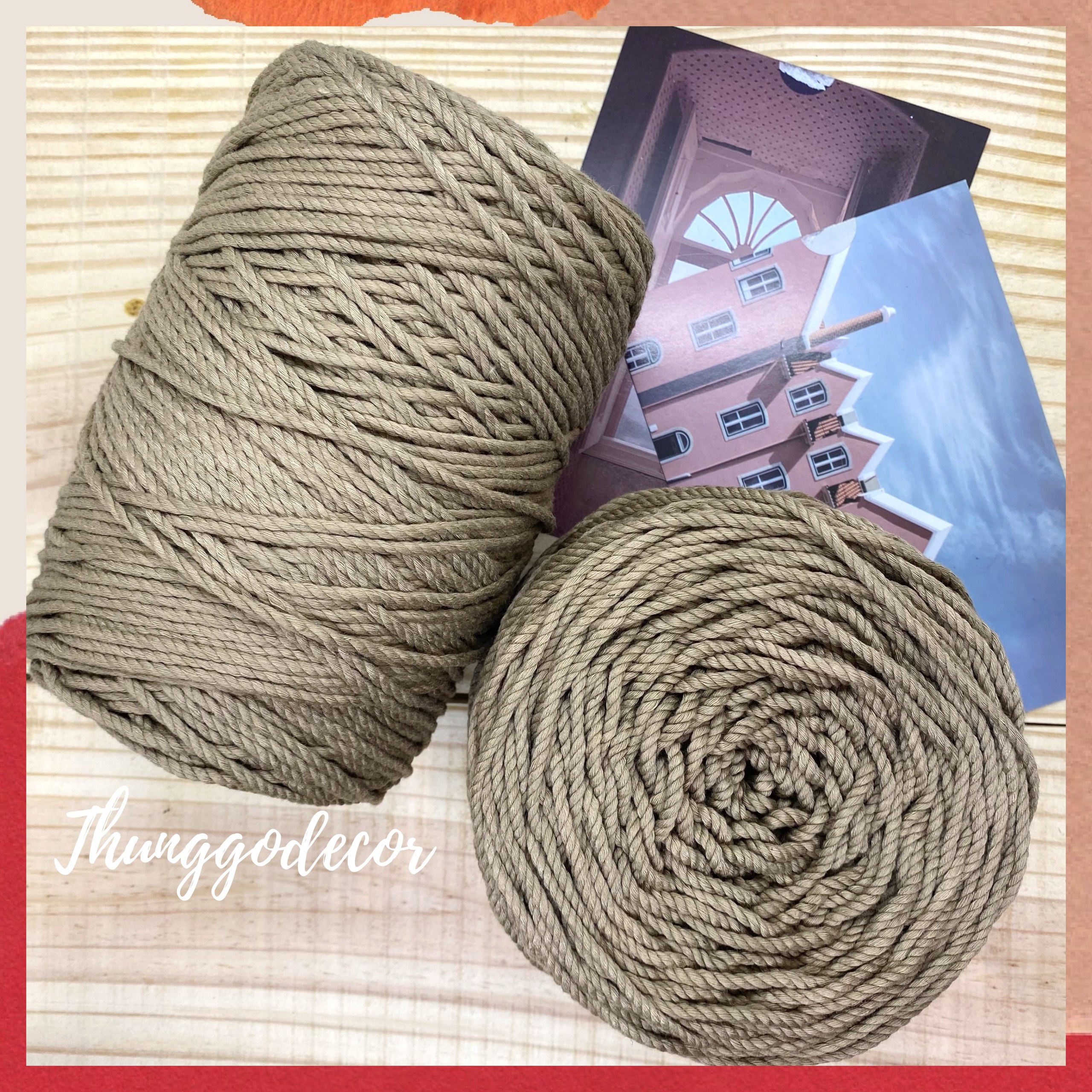 Dây Thừng Macrame Màu Nâu Cafe 3mm