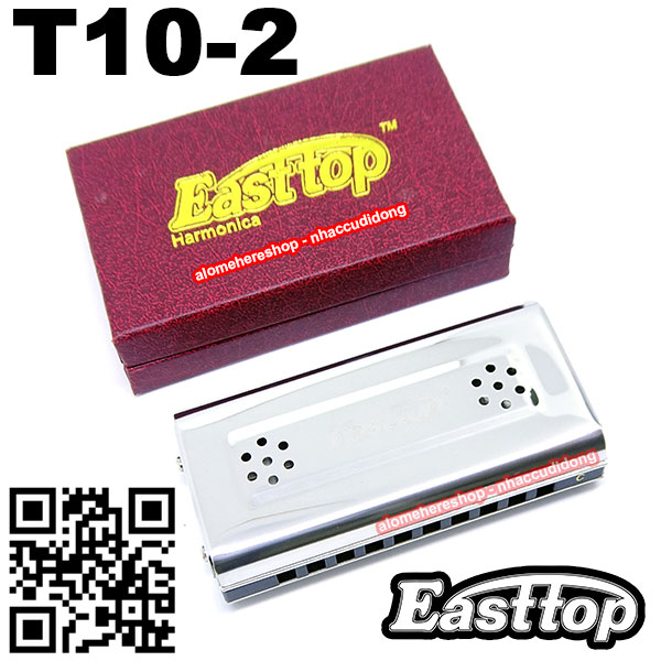Kèn harmonica Easttop T10-2 10 lỗ 2 trong 1 key C-G