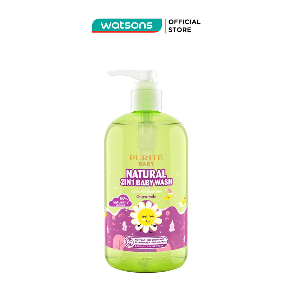 Sữa tắm gội purité baby natural chamomile cúc la mã 500ml