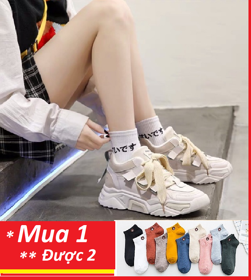 Giày thể thao nữ màu Hồng dây bản to nhẹ nhàng nữ tính đáng yêu Vuốt lại sau xem ảnh thật (Tặng Ngay Tất Gấu)