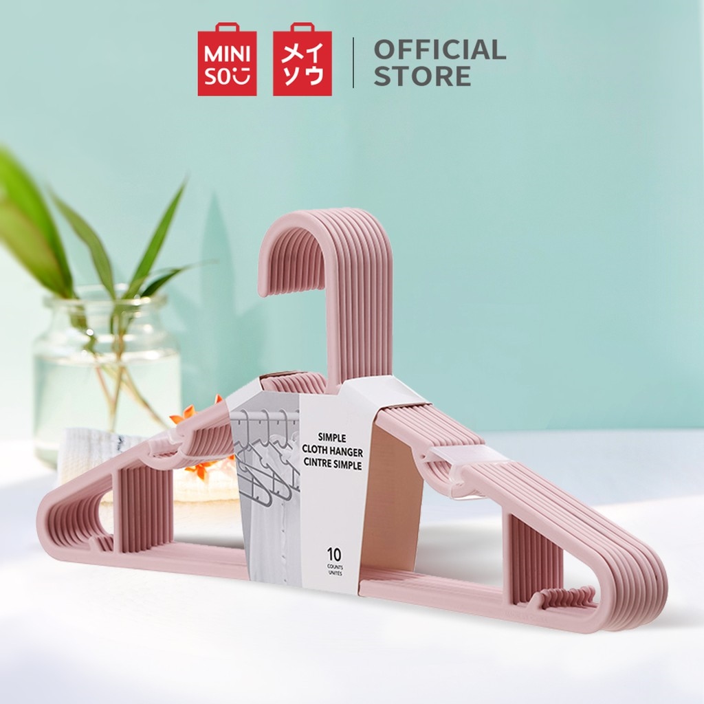 Miniso 10 cái nhựa cao cấp phơi quần móc áo