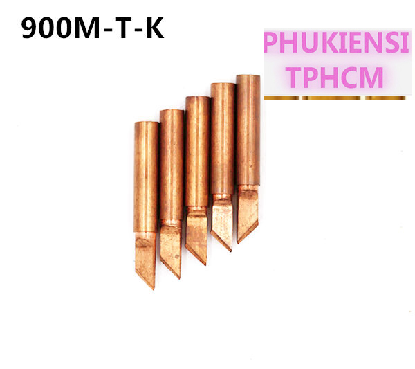 Bộ 5 mũi hàn dao bằng đồng cho mỏ hàn 936-900m-t-k