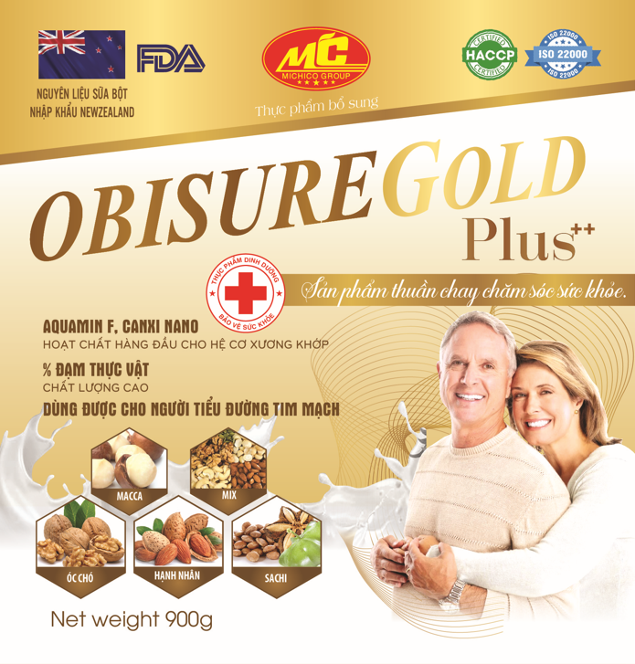 Sữa Hạt Xương Khớp OBISURE GOLD PLUS++ 900g Chính Hãng - giúp xương khớp dẻo dai, linh hoạt, bổ sung dinh dưỡng, phòng chống loãng xương