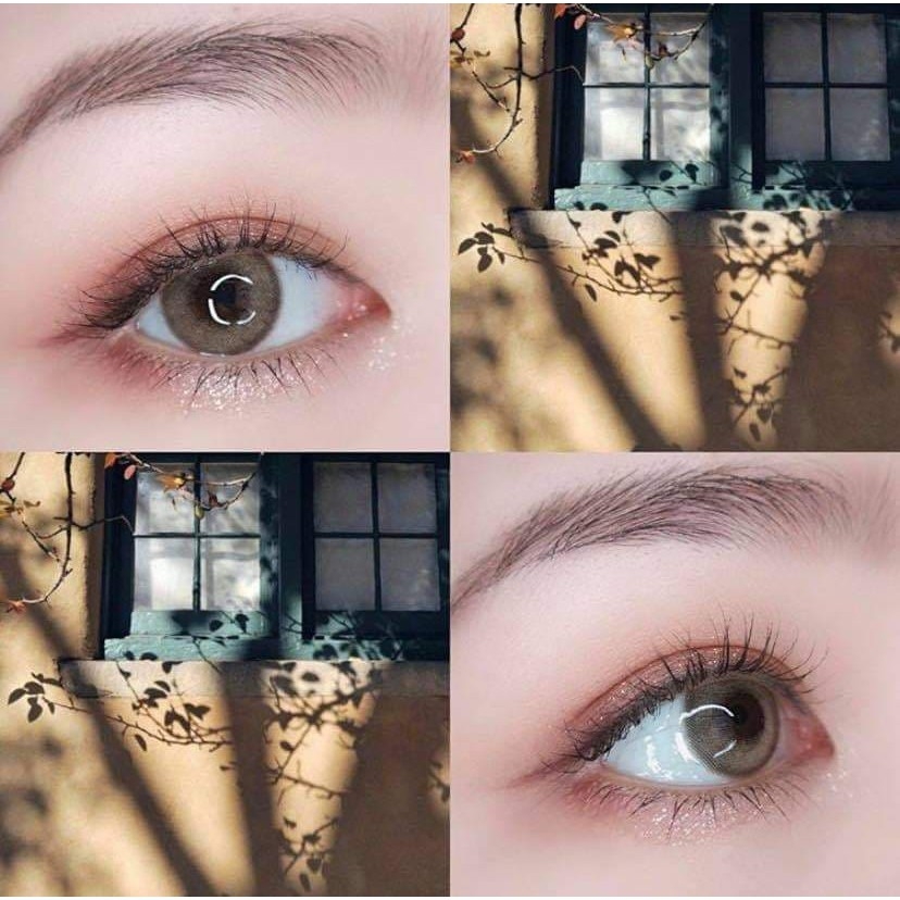 10 Mẫu Lens-Kính áp tròng nâu tây tự nhiên sử dụng 1 năm tặng kèm khay đơn bé chưa có dụng cụ đeo