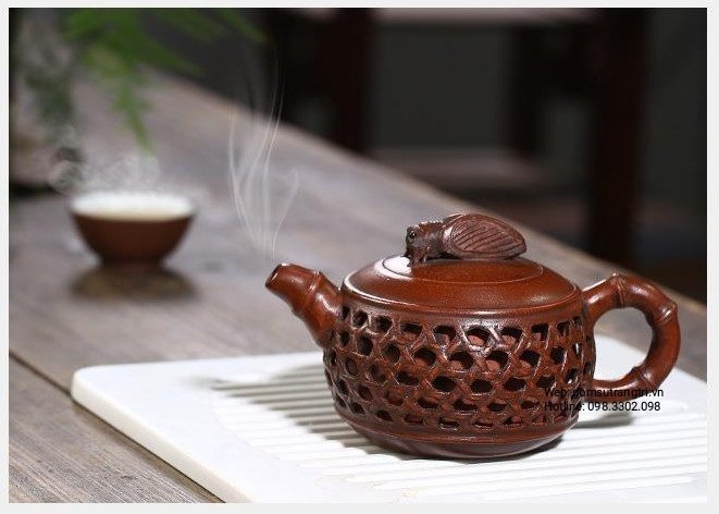Ấm tử sa thủ công 2 lớp - ts009hđ