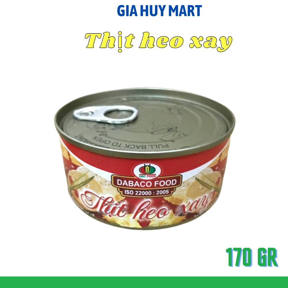 Thịt Heo xay hộp 170gr luôn cam kết date mới sử dụng ở nhiệt độ thường ăn liền hoặc chế biến tùy thích, có thể kết hợp ăn vặt với một số thực phẩm khác - Gia Huy Mart