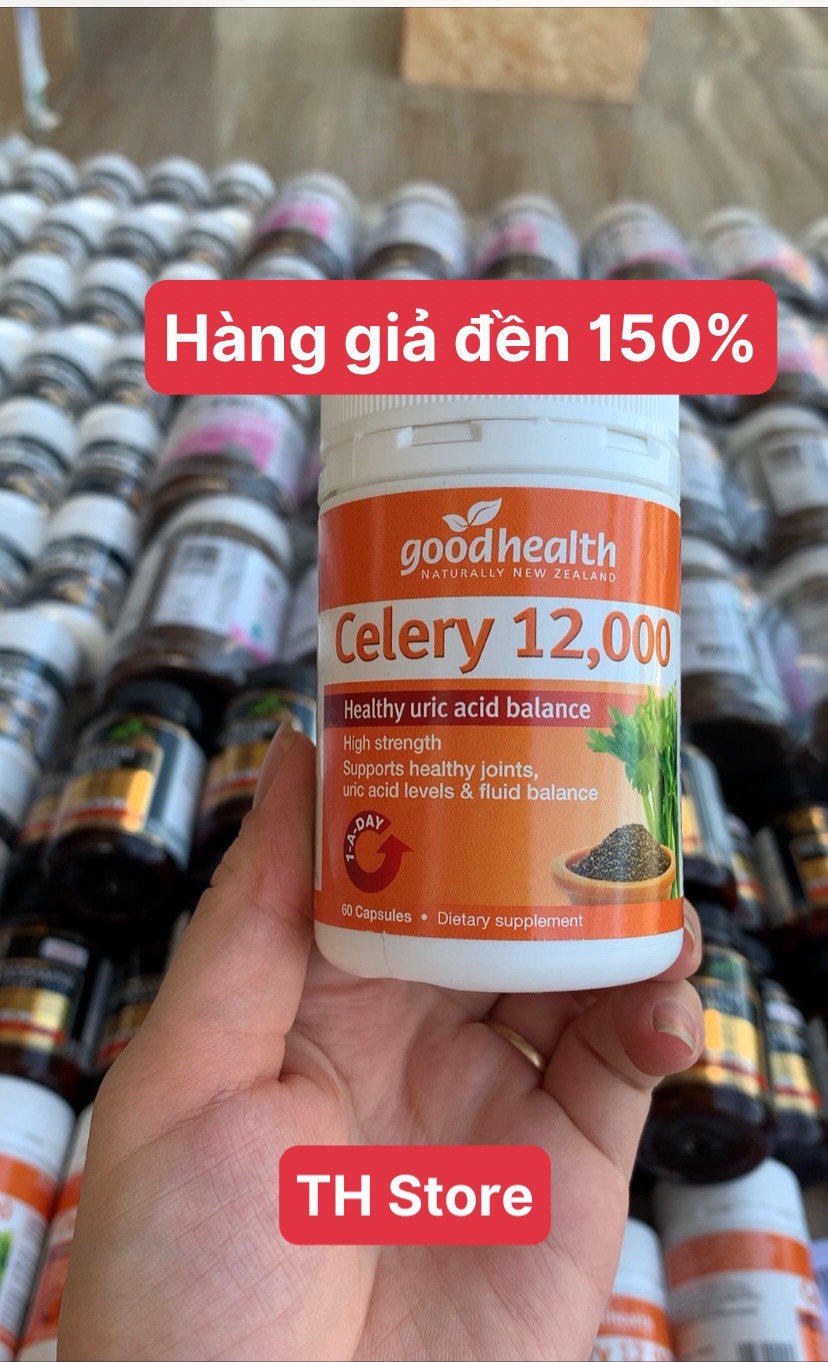 Bill, hàng Air, hộp 60 viên uống giảm sưng đau do Gout hàm lượng cao Celery 12000 Goodhealth (dùng 2 tháng)