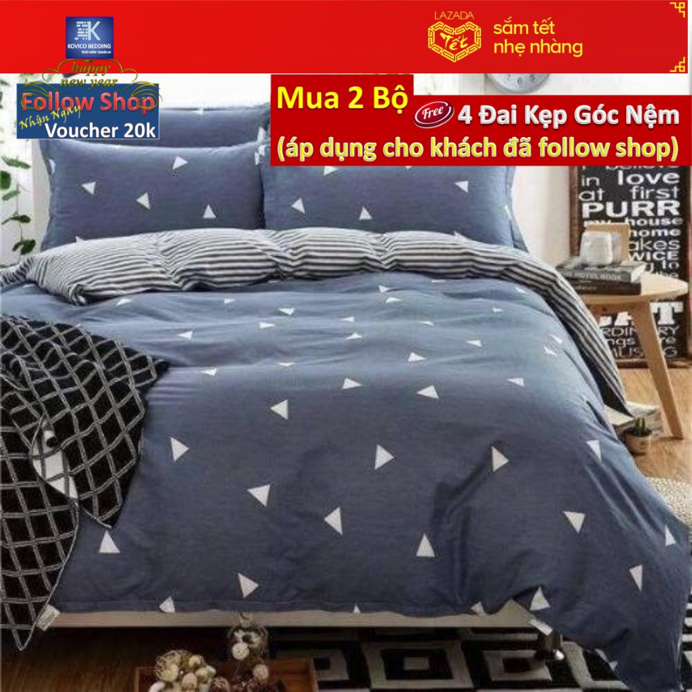 Bộ ga gối poly kovico tam giác 1m6x2m