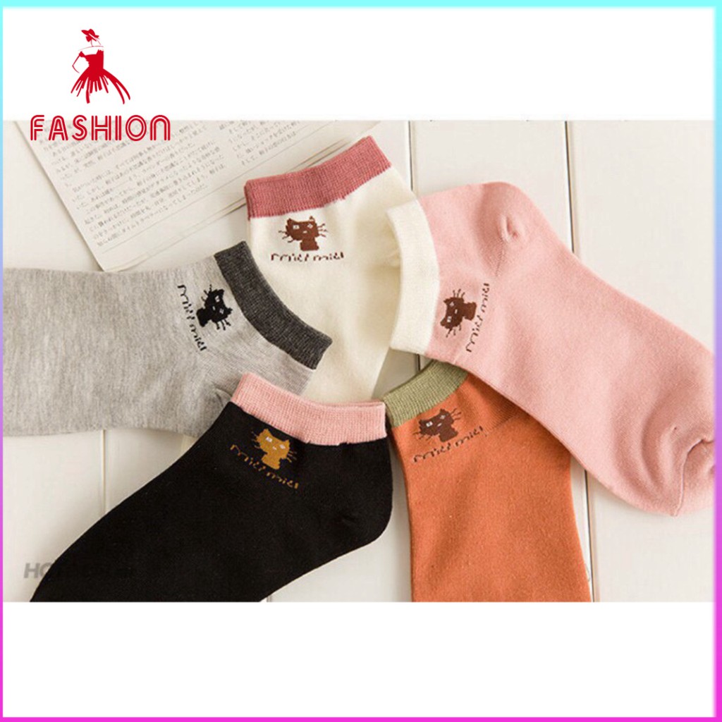Combo 05 đôi tất mèo xinh