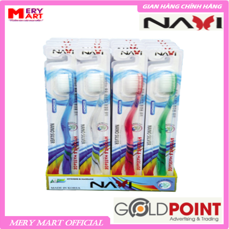 Bàn chải đánh răng cao cấp NaVi Economy Silver vệ sinh làm sạch răng miêng