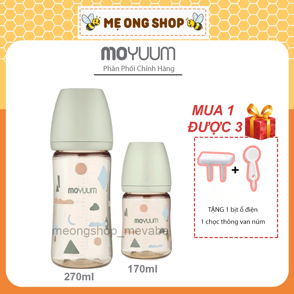 Bình Sữa Moyuum Mây Bản Limited Moyuum Cloud Hàn Quốc Chính Hãng 170ml 270ml (Hỗ trợ đổi núm)