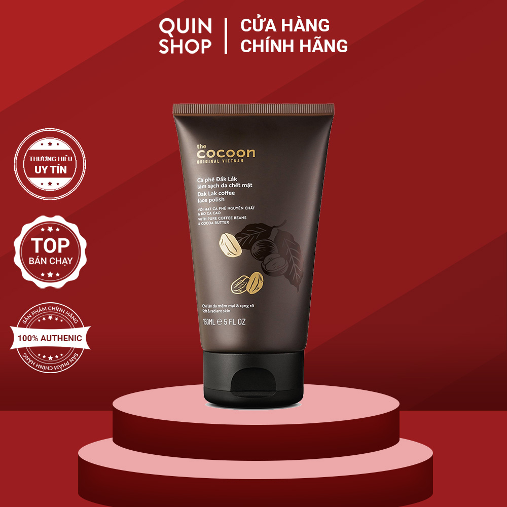 Tẩy da chết vật lý the cocoon dak lak coffee face polish