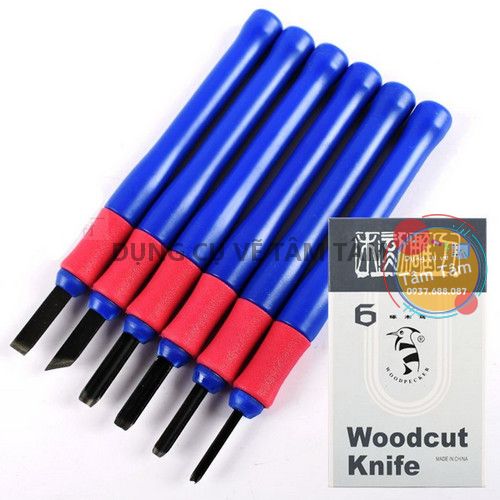 Dao khắc gỗ và khắc dưa hấu tết, Woodcut Knife cán nhựa-Dụng cụ vẽ Tâm Tâm