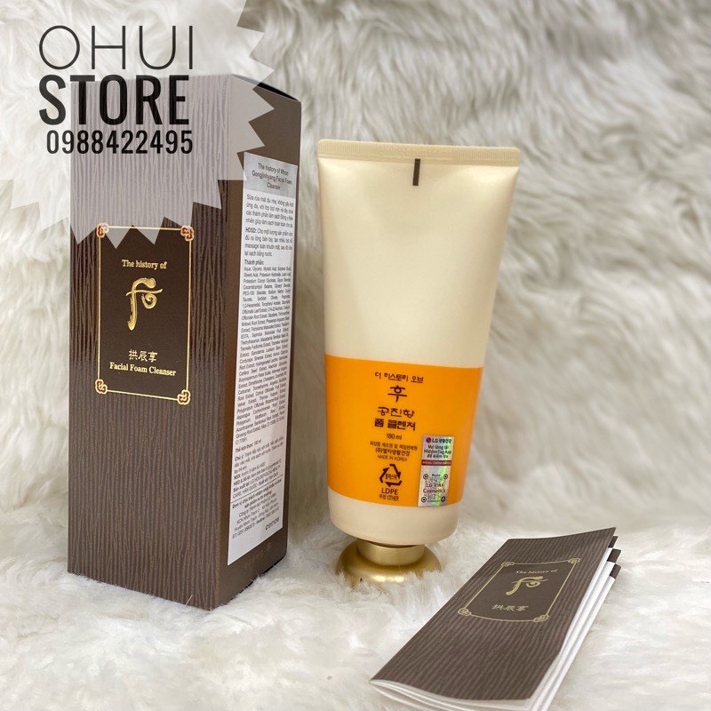 Sale off 40% - sữa rửa mặt whoo vàng 180ml