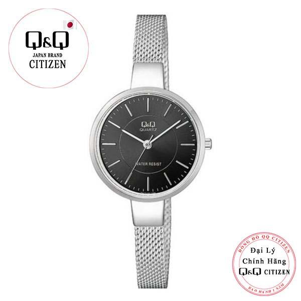 Đồng hồ nữ q&q citizen qa17j202y dây kim loại thương hiệu nhật bản