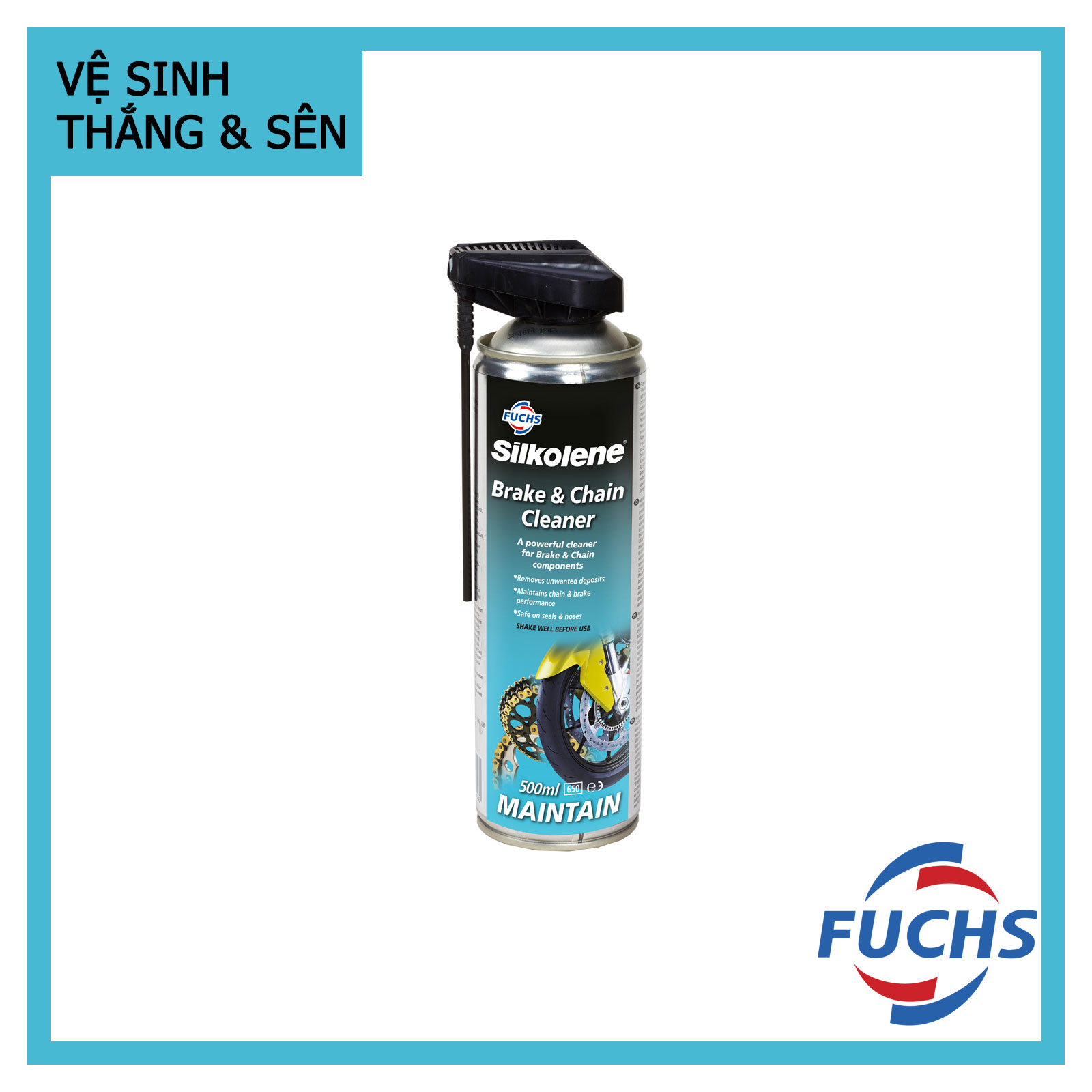 Vệ sinh thắng và sên Fuchs Silkolene Brake and Chain Cleaner