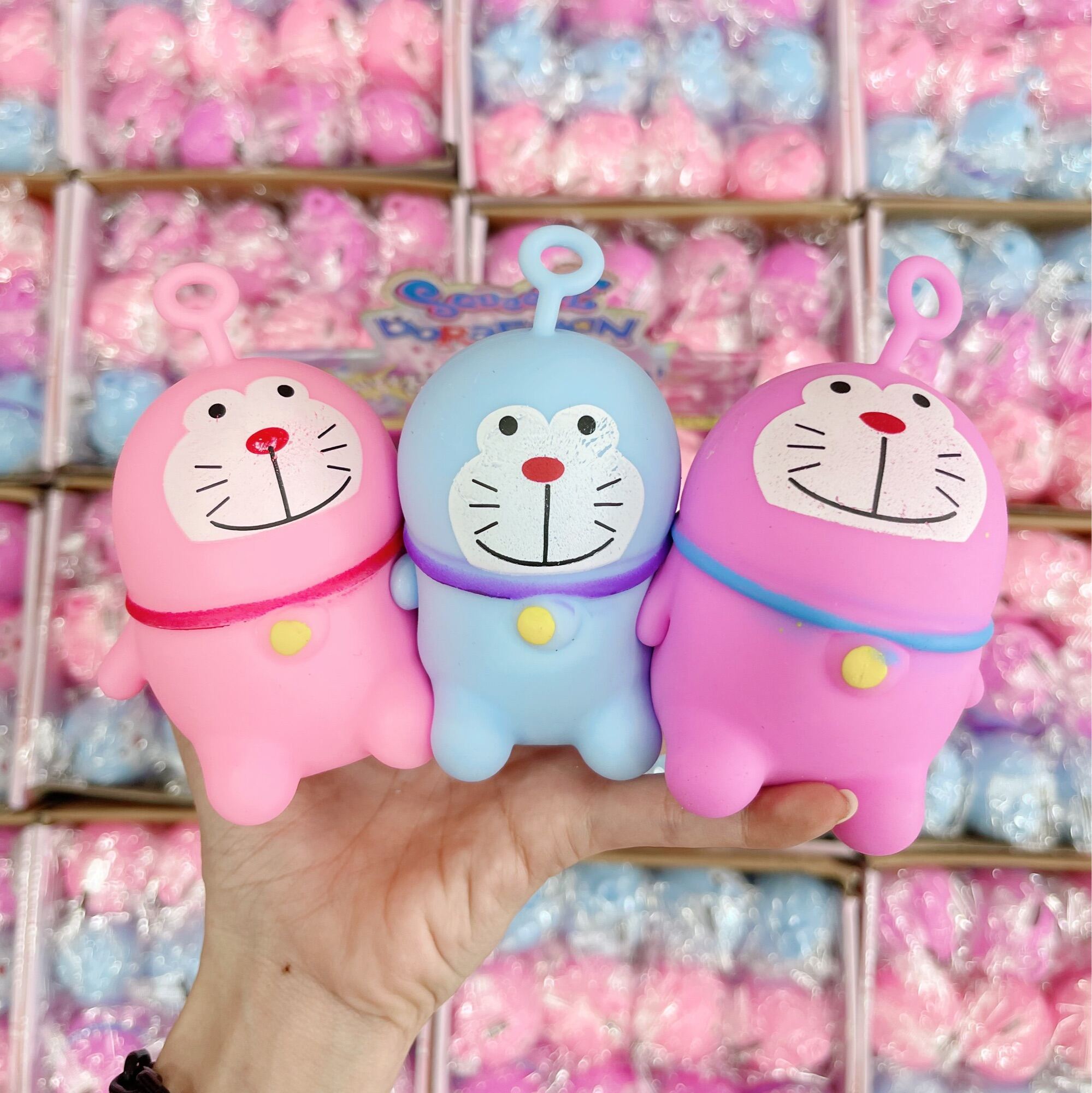 [MUA 2 GIẢM 5%]Đồ chơi bóp tay giảm stress mochi Doraemon, Gà, Cánh cụt, Nhím, Panda, Lạc đà, Ếch cute