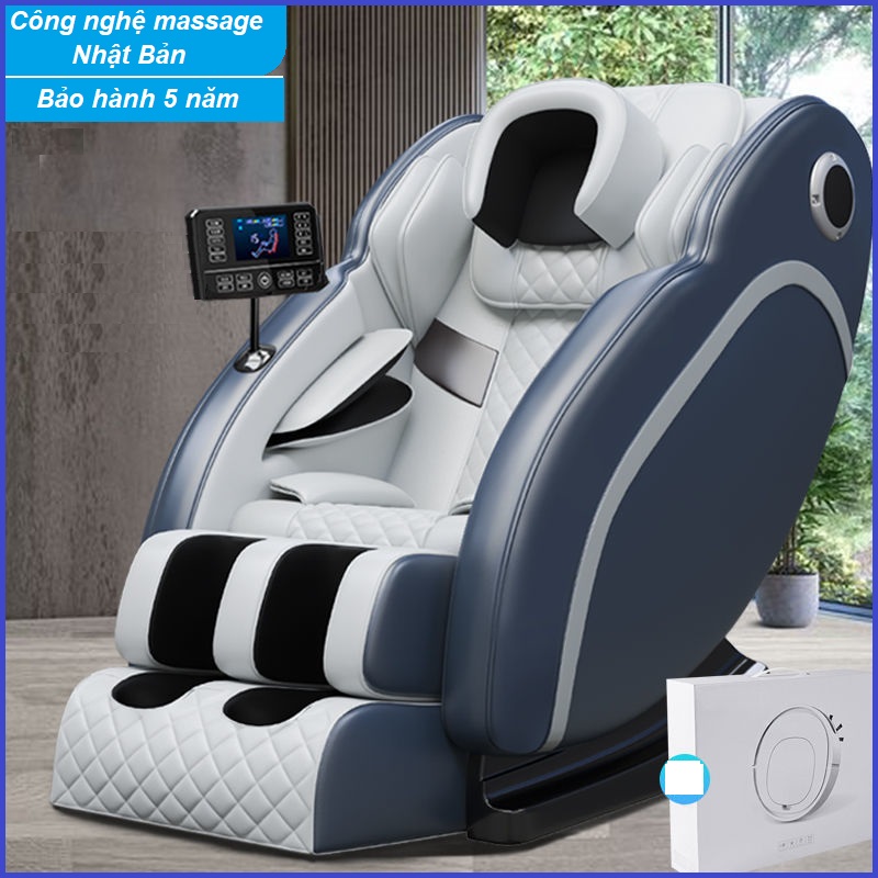 Ghế massage trị liệu toàn thân công nghệ nhật bản - ghế matxa toàn thân cao cấp, có điều khiển giọng nói, ghế massage màn hình cảm ứng, tích hợp 22 túi khí