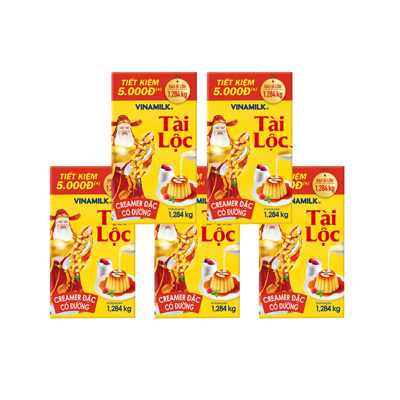 Combo 05 Hộp Sữa đặc Vinamilk Tài Lộc  / NGÔI SAO 1284g