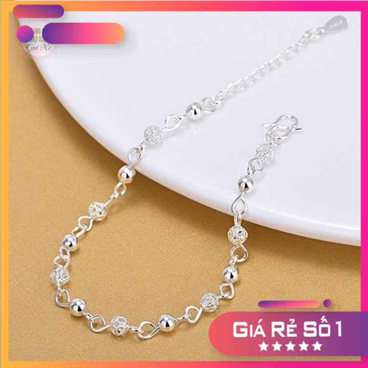 Lắc chân ,tay bạc ý 925 thời trang mẫu mới bạc ý 925