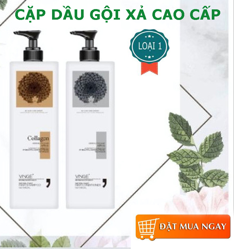 [HÀNG XỊN] CẶP DẦU GỘI COLLAGEN VINGE PHục Hồi Và Kích Thích Mọc Tóc 1000MLX 2 - Giúp cung cấp duỡng chất cho tóc, hạn chế quá trình rụng tóc.