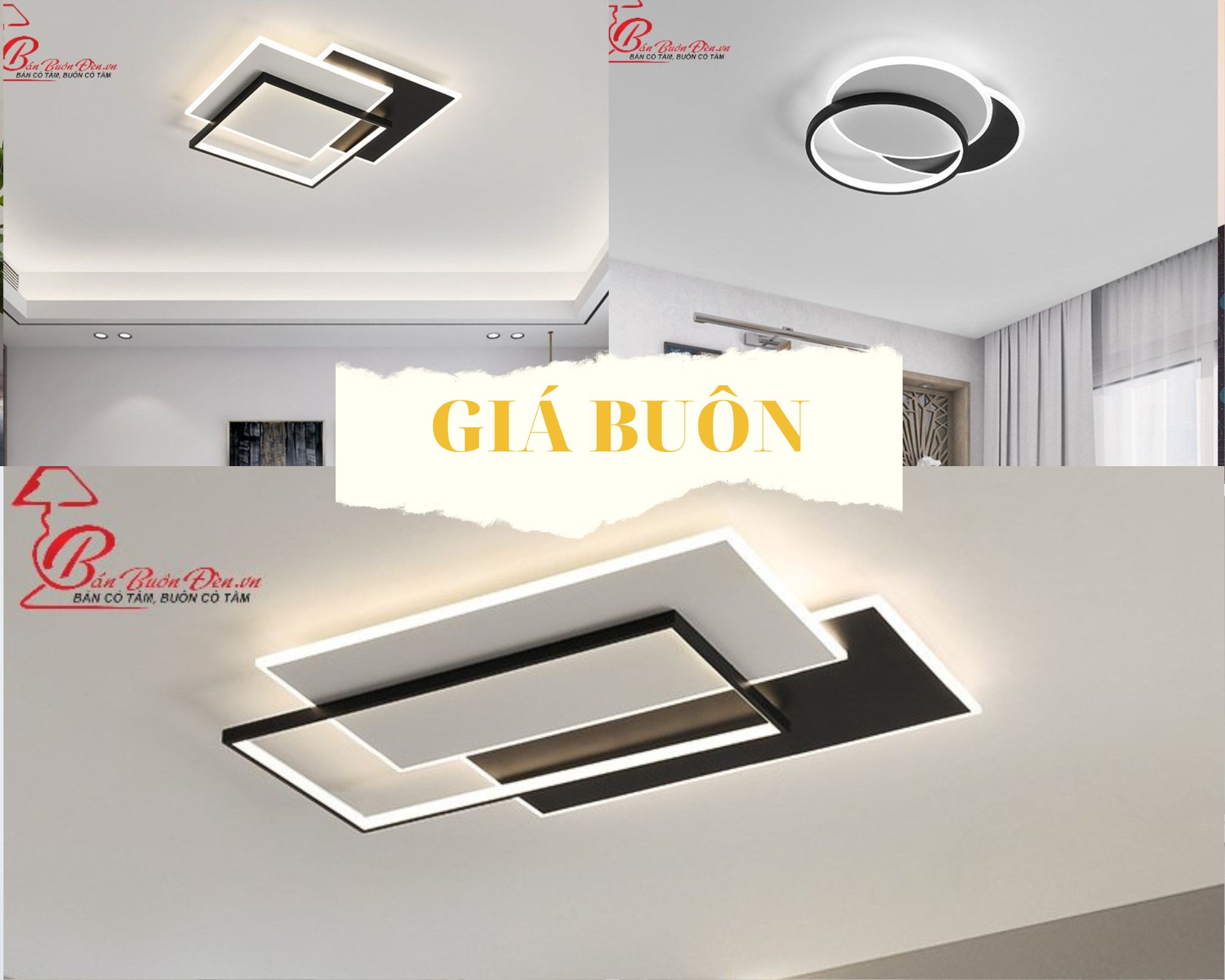 Đèn mâm ốp trần hiện đại trang trí phòng khách phòng ngủ đèn trang trí giá buôn ánh sáng 3 chế độ bảo hành 12 tháng hb92